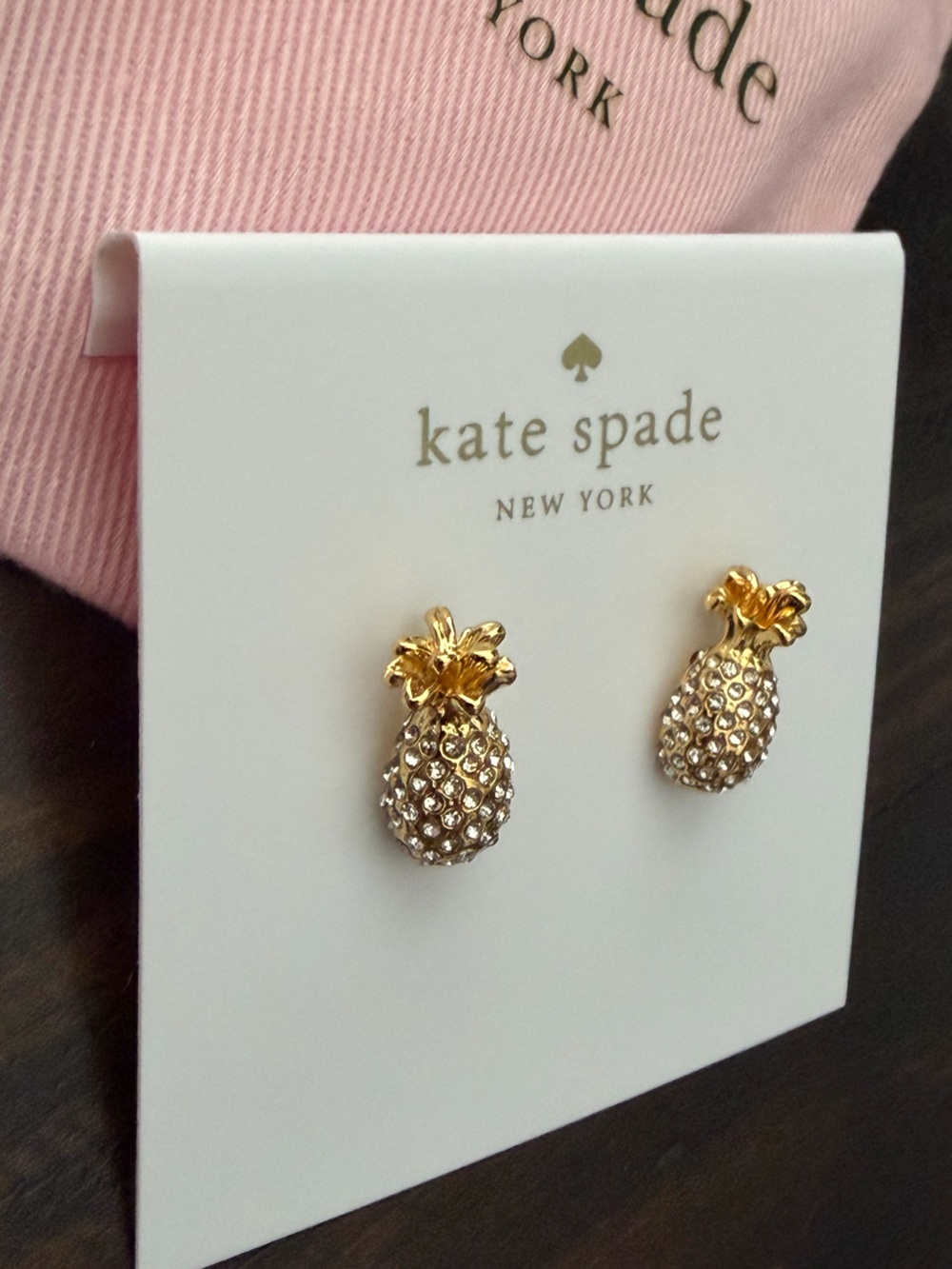 Kate Spade Pineapple stud earrings - Picture 2 of 5